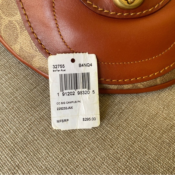 Coach Brown Leather and Tan Canvas Women's Campus Pack Bum Bag - Picture 6 of 6